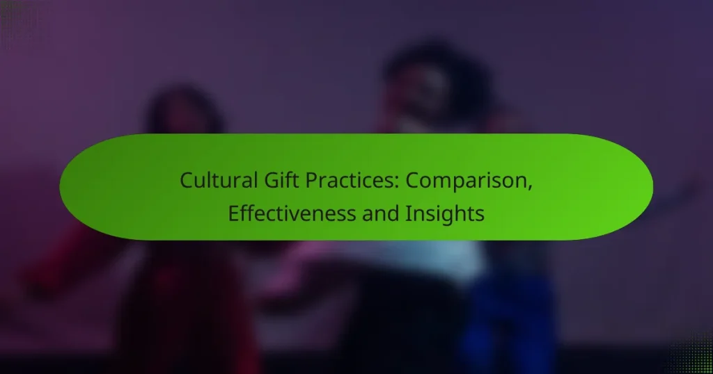 Cultural Gift Practices: Comparison, Effectiveness and Insights