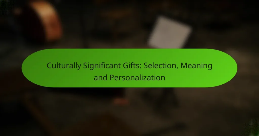 Culturally Significant Gifts: Selection, Meaning and Personalization
