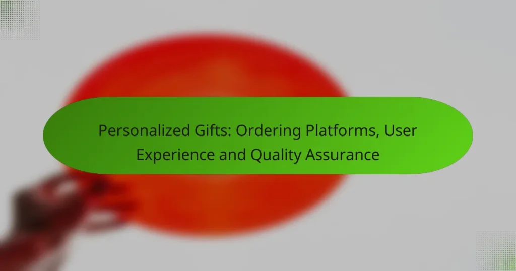 Personalized Gifts: Ordering Platforms, User Experience and Quality Assurance