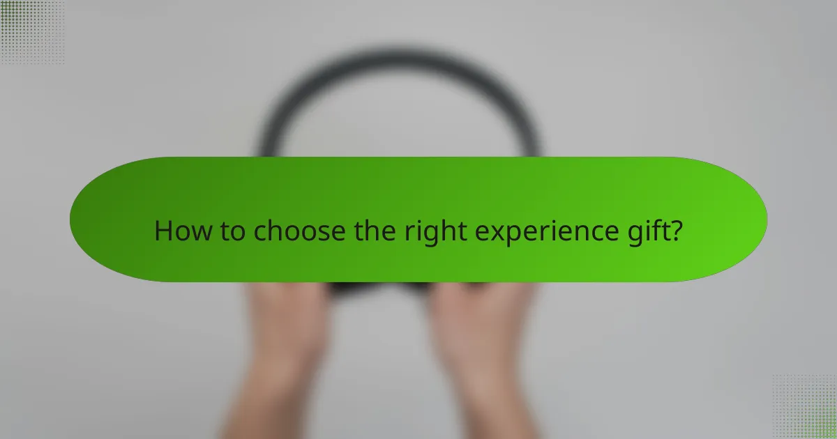 How to choose the right experience gift?